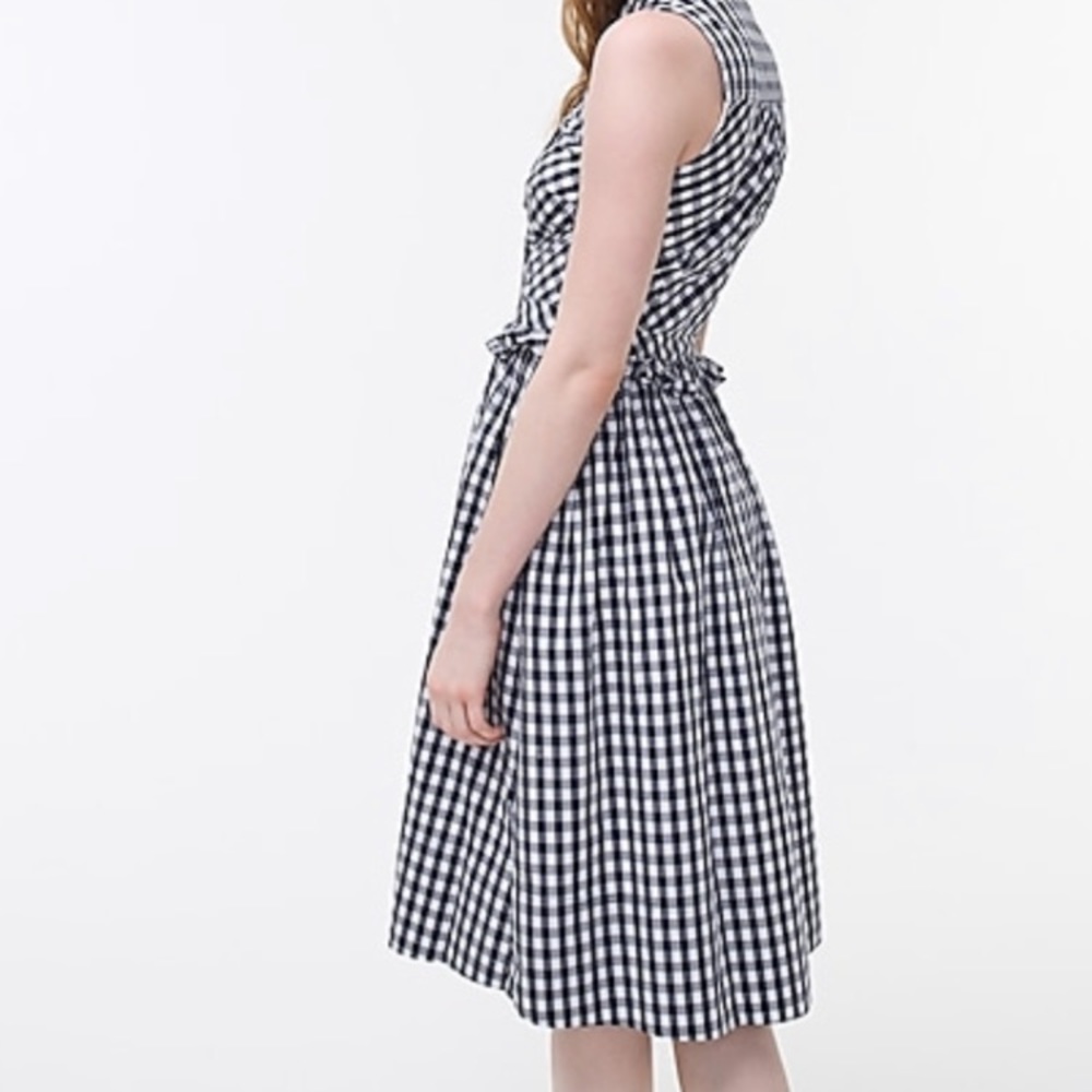 J. Crew Gingham check Ruffle bow tie Dress - Picture 5 of 8